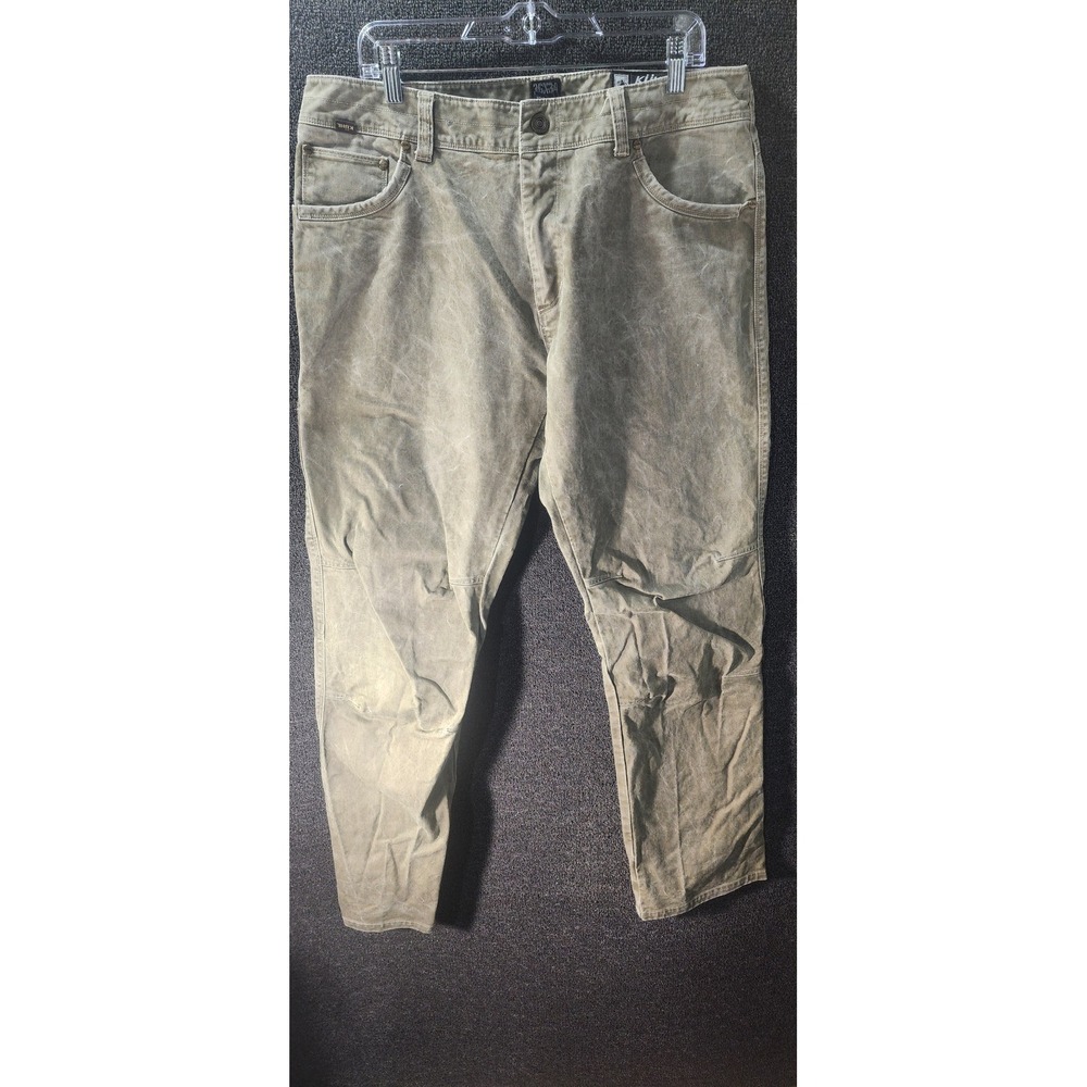 Kuhl Rydr Pants Mens 36x34 Vintage Patina Dye Khaki Brown Canvas Work Hiking